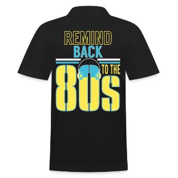 Back To The 80s Retro Walkman - Men's Polo Shirt - black - Back - Kai (181cm)