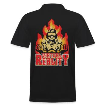 Reality Player - Men's Polo Shirt - black - Back - Kai (181cm)