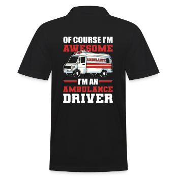 Of Course I'm Awesome I'm an Ambulance Driver - Men's Polo Shirt - black - Back - Kai (181cm)