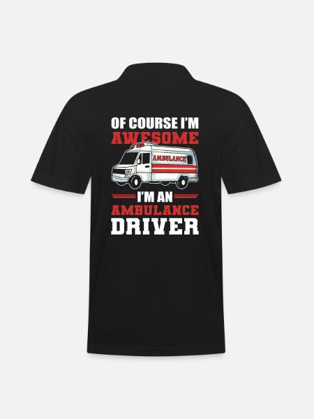 Ambulance Ambulance Chauffør Ambulance Erhverv Driver-Moti - Herre poloshirt - sort