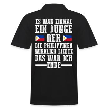 Philippinen Filipino Philippinisches - Männer Poloshirt - Schwarz - Hinten - Kai (181cm)