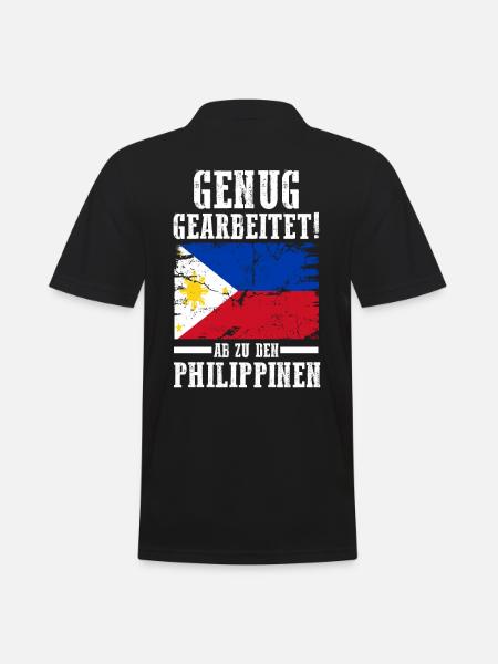 Urlaub Filipino Philippinen - Männer Poloshirt - Schwarz