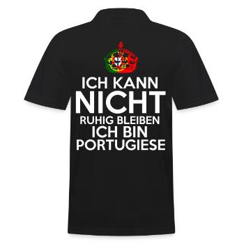 Portugal Portugiese Portugiesisches - Männer Poloshirt - Schwarz - Hinten - Kai (181cm)