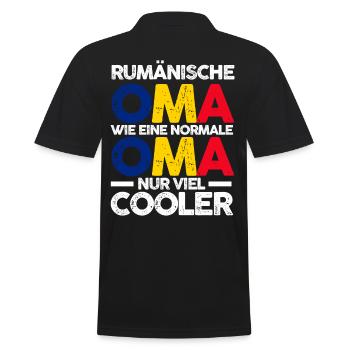 Rumänin Rumänische Oma Rumänien - Männer Poloshirt - Schwarz - Hinten - Kai (181cm)