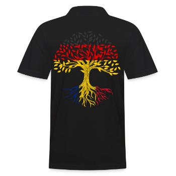 Racines Arbre Allemagne Roumanie - Polo Homme - noir - Dos - Kai (181cm)