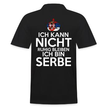 Serbien Serbe Serbisches - Männer Poloshirt - Schwarz - Hinten - Kai (181cm)