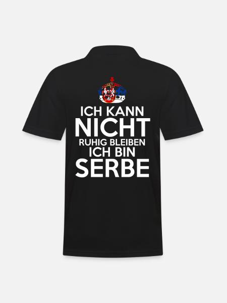 Serbien Serbe Serbisches - Männer Poloshirt - Schwarz