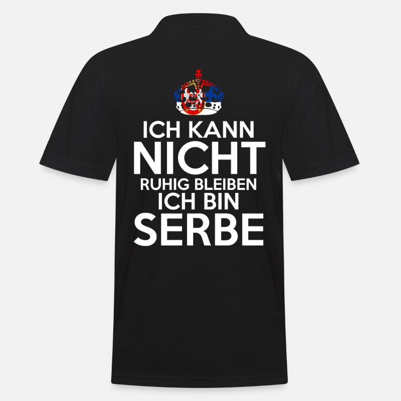 Serbien Serbe Serbisches - Männer Poloshirt - Schwarz