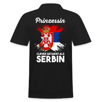 Prinzessin Serbe Serbisches Serbien - Männer Poloshirt - Schwarz - Hinten - Kai (181cm)