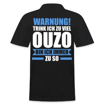 Saufspruch Griechenland Ouzo - Männer Poloshirt - Schwarz - Hinten - Kai (181cm)