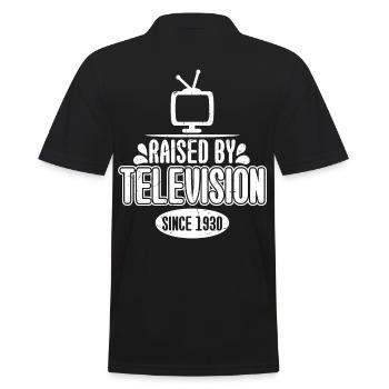 By Television Since 1930 - Men's Polo Shirt - black - Back - Kai (181cm)