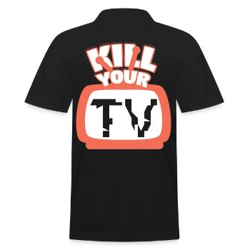 Your TV Television TV Shows - Men's Polo Shirt - black - Back - Kai (181cm)