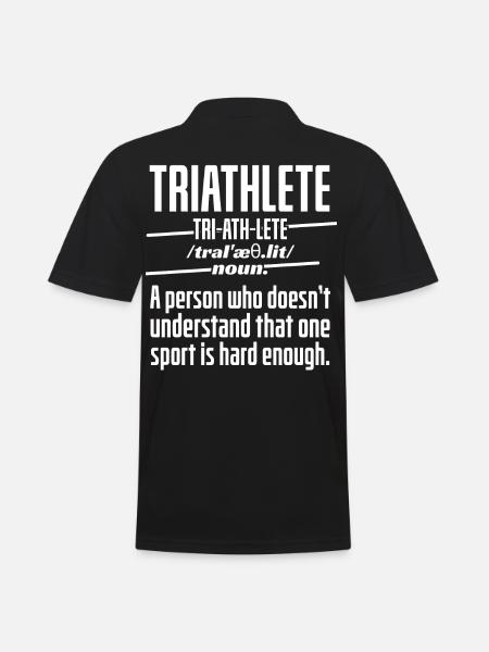 Funny Definition Triathlon - Men's Polo Shirt - black