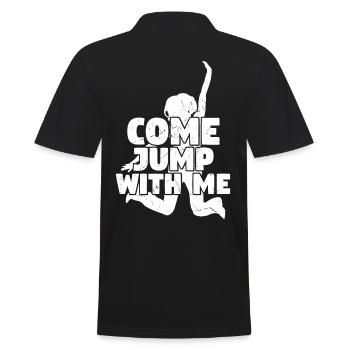 Jump With Me Trampoline Trampolining - Men's Polo Shirt - black - Back - Kai (181cm)
