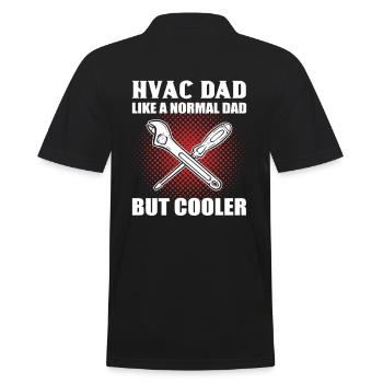 HVAC Dad Like A Regular Dad But Cooler Hvac - Men's Polo Shirt - black - Back - Kai (181cm)