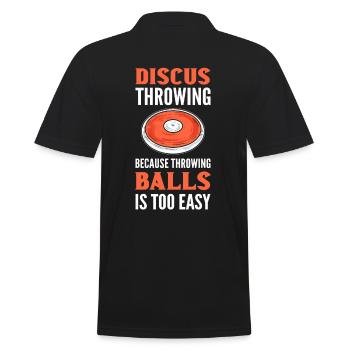 Lancer des balles de lancer de disque est trop facile discus - Polo Homme - noir - Dos - Kai (181cm)