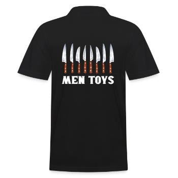 Knives Men Toys Knife Collector Hunting Knife - Männer Poloshirt - Schwarz - Hinten - Kai (181cm)