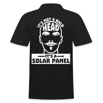 Bald Its A Solar Panel Bald Head - Men's Polo Shirt - black - Back - Kai (181cm)