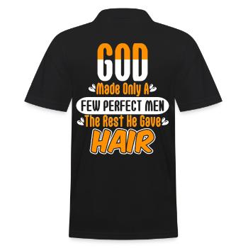 Made Perfect Men The Rest Got Hair - Men's Polo Shirt - black - Back - Kai (181cm)