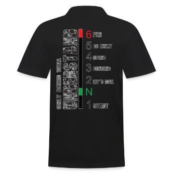 Motorradfahrer verstehen das! - Männer Poloshirt - Schwarz - Hinten - Kai (181cm)