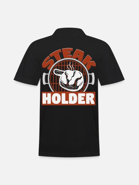 Steak Holder Grilling Master - Men's Polo Shirt - black
