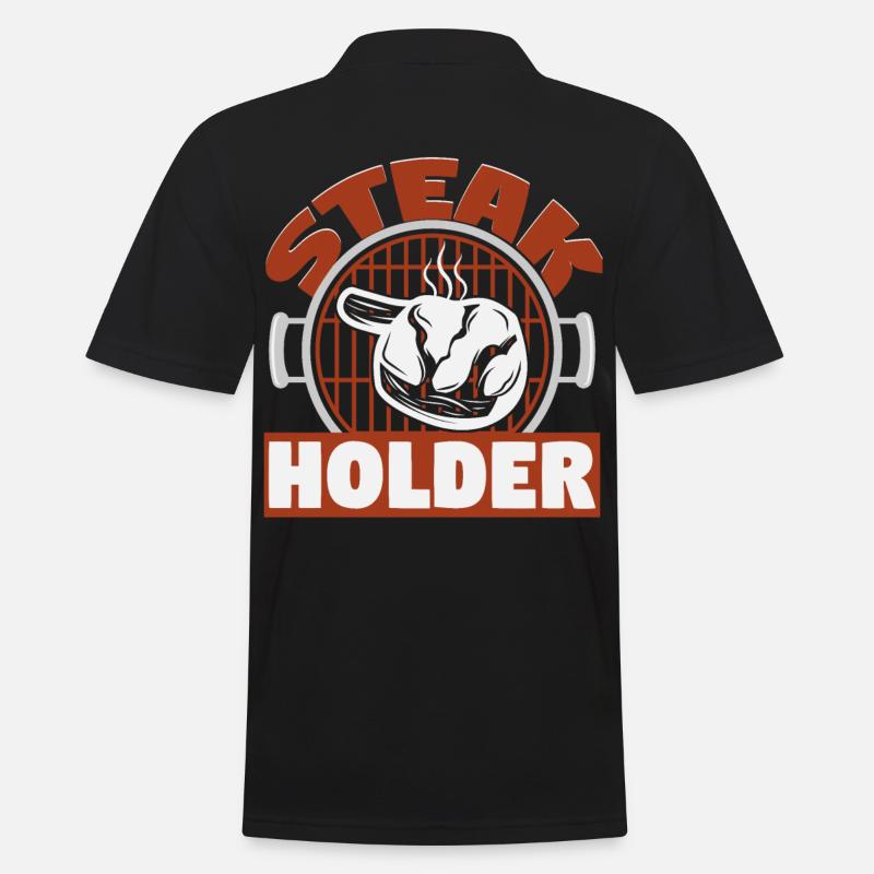 Steak Holder Grilling Master - Men's Polo Shirt - black