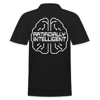 Artificial Intelligence Data Brain Chip Layer - Men's Polo Shirt - black - Back - Kai (181cm)