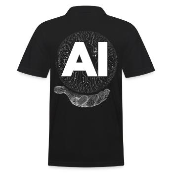 AI Roboter Hand Computer Hand - Men's Polo Shirt - black - Back - Kai (181cm)