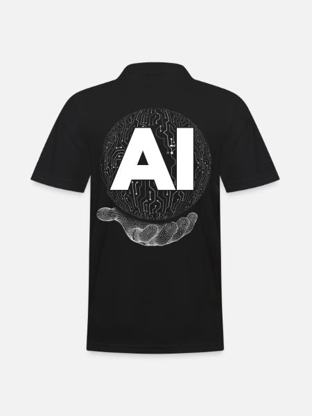 AI Roboter Hand Computer Hand - Men's Polo Shirt - black