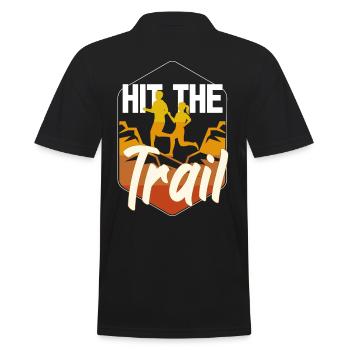 Hit The Trail Trailrunning - Men's Polo Shirt - black - Back - Kai (181cm)