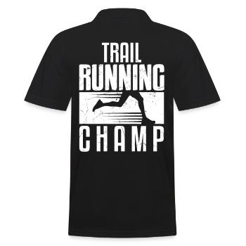 Trailrunning Champ Trail Runner Champion - Men's Polo Shirt - black - Back - Kai (181cm)
