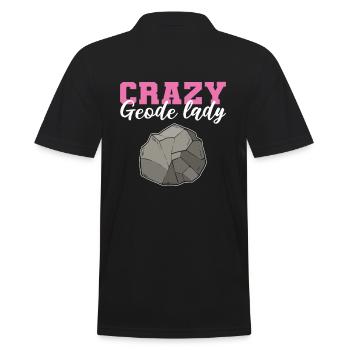 Crazy Geode Lady Géologie Minéraux Géologue - Polo Homme - noir - Dos - Kai (181cm)