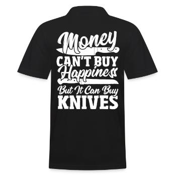 L’argent ne peut pas acheter le bonheur mais couteaux couteau - Polo Homme - noir - Dos - Kai (181cm)