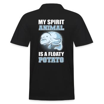 Mon animal spirituel est floaty Potatoe Manatee Marine - Polo Homme - noir - Dos - Kai (181cm)