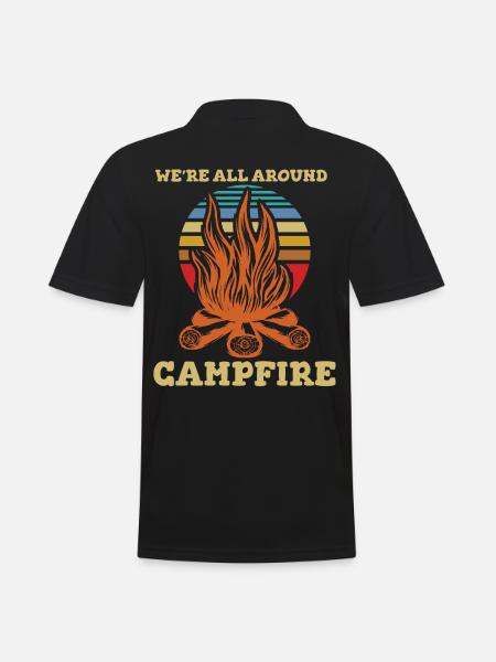 Were All Around Campfire - Men's Polo Shirt - black