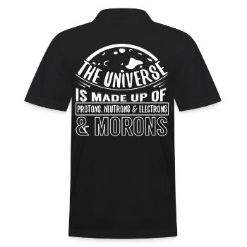 The Universe Is Made Up Of Morons Physics - Men's Polo Shirt - black - Back - Kai (181cm)