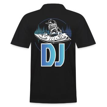 Electronic Visualizer Turntables Cool DJ - Men's Polo Shirt - black - Back - Kai (181cm)