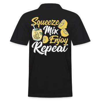 Squeeze Mix Profitez de Répéter Lemonde Stand Boss - Polo Homme - noir - Dos - Kai (181cm)