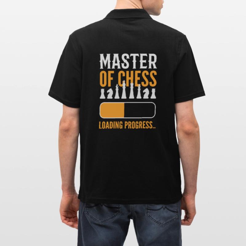 Master Of Chess Loading Progress Chess Board Game Männer Poloshirt