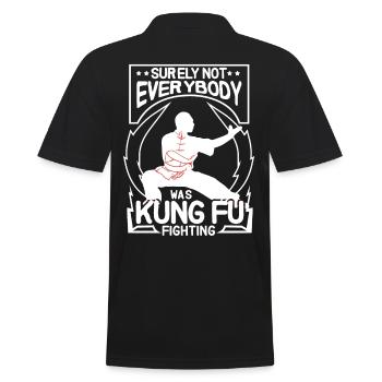 Not Everybody Was Doing Kung Fu - Men's Polo Shirt - black - Back - Kai (181cm)