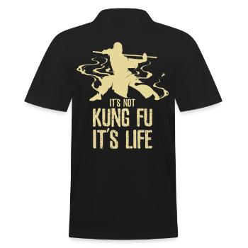Its Not Kung Fu Its Life - Men's Polo Shirt - black - Back - Kai (181cm)