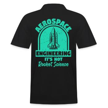 Aerospace Engineering Not Rocket Science - Men's Polo Shirt - black - Back - Kai (181cm)