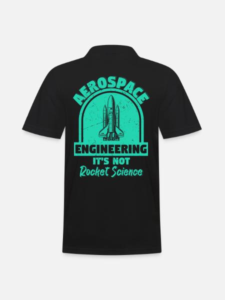 Aerospace Engineering Not Rocket Science - Men's Polo Shirt - black