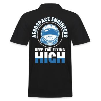 Aerospace Engineer Keep You Flying High - Men's Polo Shirt - black - Back - Kai (181cm)