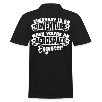 Everyday Adventure As Aerospace Engineer - Men's Polo Shirt - black - Back - Kai (181cm)