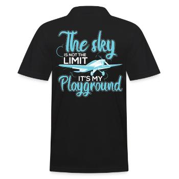 The Sky Is Not The Limit Its My Playground - Men's Polo Shirt - black - Back - Kai (181cm)