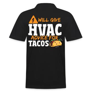 Donnera des conseils de CVC pour le technicien en CVC de Tacos - Polo Homme - noir - Dos - Kai (181cm)