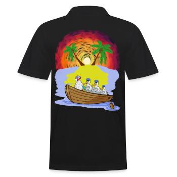 Adventure Leisure Expedition Caribbean Grandma Chicken - Men's Polo Shirt - black - Back - Kai (181cm)