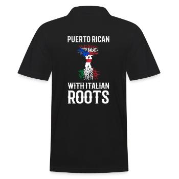 Portoricain avec des racines italiennes Porto Rico Italie - Polo Homme - noir - Dos - Kai (181cm)