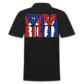 CubaRican Cuba Puerto Rico Cuban Puerto Rican - Männer Poloshirt - Schwarz - Hinten - Kai (181cm)